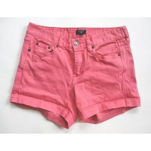 J crew stretch pink denim shorts sz 0